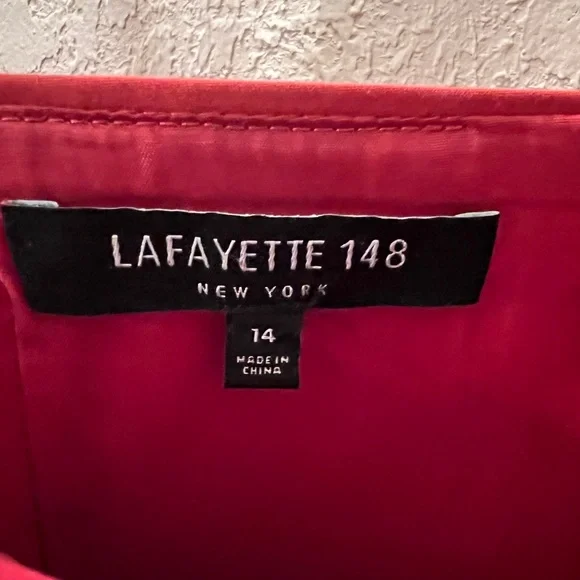 Lafayette 148 New York Vibrant Red Pencil Skirt - Picture 2 of 4